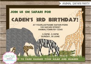 Zoo Animal Party Invitation Template Safari or Zoo Party Invitations Template Invites