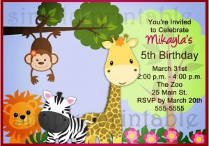 Zoo Birthday Invitation Template Free Free Printable Animal Party Invitation