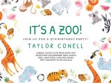 Zoo Birthday Invitation Template Its A Zoo Birthday Invitation Template Free