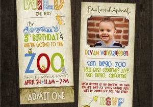 Zoo Birthday Party Invitation Template Tall Zoo Birthday Invitation Featuring You