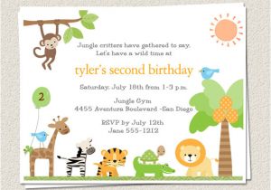 Zoo Party Invitation Template 10 Birthday Party Invitations Jungle Zoo by