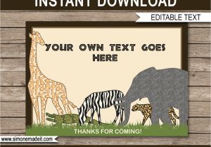 Zoo Party Invitation Template Free Zoo Party Favor Tags Thank You Tags Safari Birthday Party