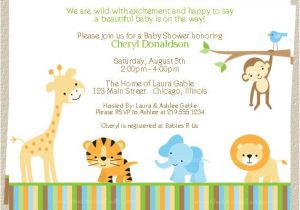 Zoo themed Baby Shower Invitations Jungle Baby Shower Invitations Zoo or Safari by