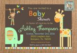 Zoo themed Baby Shower Invitations Zoo themed Baby Shower Invitation with by Rusticmadereflection