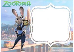 Zootopia Birthday Invitation Template Free Printable Zootopia Judy Hopps Invitation Template