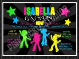 Zumba Party Invitation Template Glow Invitations and Party Printables On Pinterest
