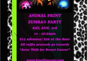 Zumba Party Invitation Template Join Us for This Animal Print Zumba Fundraising event On 8
