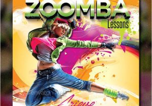 Zumba Party Invitation Template Zumba Flyer Graphics Designs Templates From Graphicriver